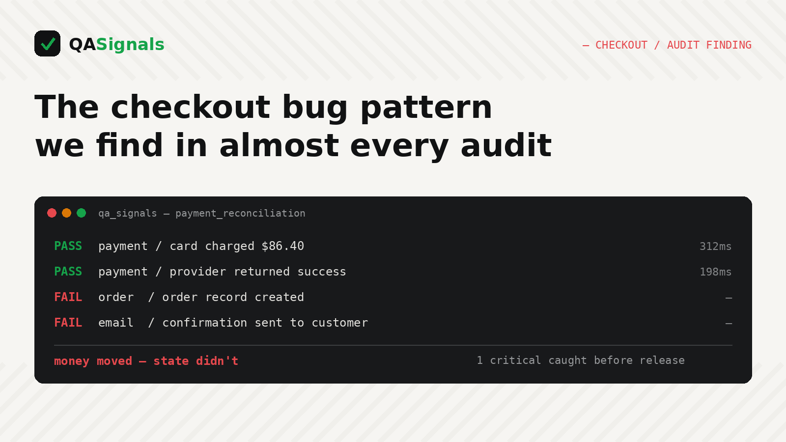 The Checkout Bug Pattern We Find in Almost Every Audit